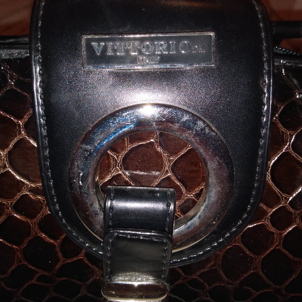 VITTORII Ladies Handbag Black and Brown ombre